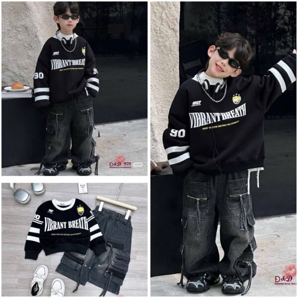 Boys'  Sweatshirt and Cargo Pants Set