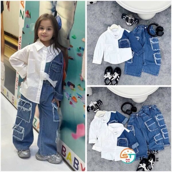 Two-Tone Denim Ensemble STY-2025
