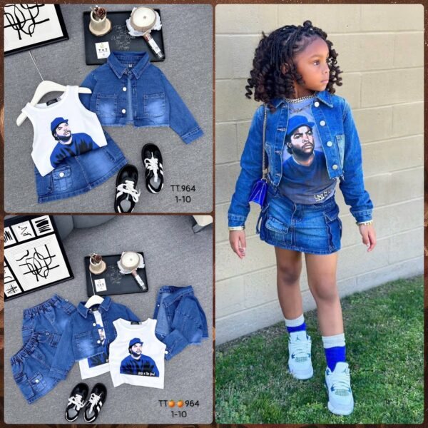TT964 3pcs Denim Diva Set