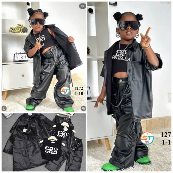 Girl’s 3pcs leather set.