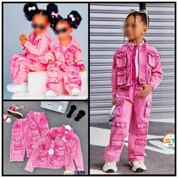 Girlies Denim Pink 2pcs