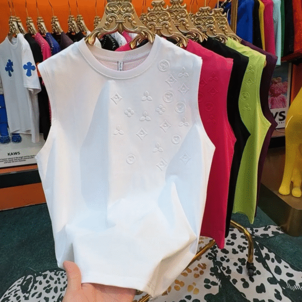 Stylish Sleeveless Summer Top - White