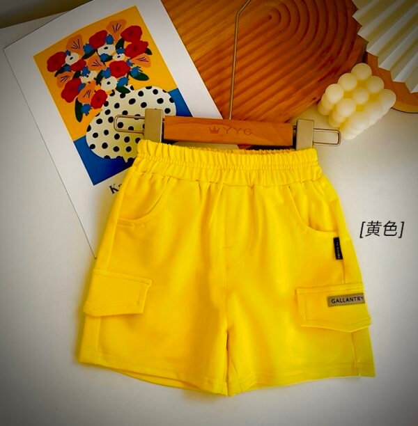 Kids' Yellow Cargo Shorts