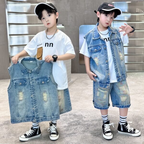 Boy's 3pcs Designer Denim Set