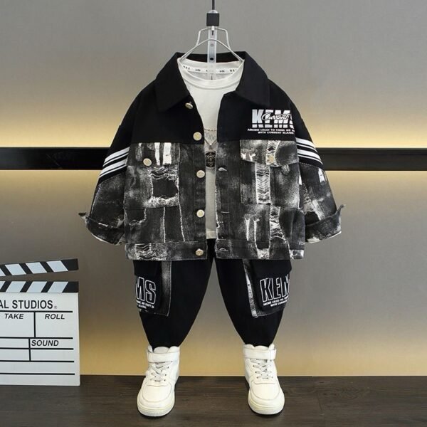 Boy's Designer Denim Jacket and Pants Set