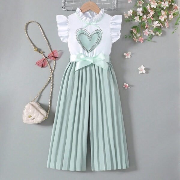 Pleated Wide Leg Jumpsuit for Girls