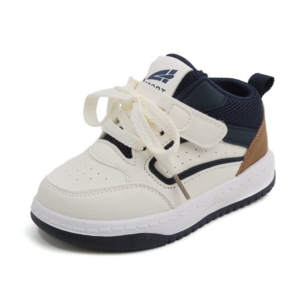 Trendy White and Navy Children's Sneakers