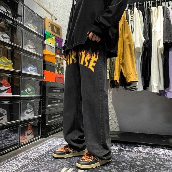 Vintage "Arise Above" Flame Denim Jeans