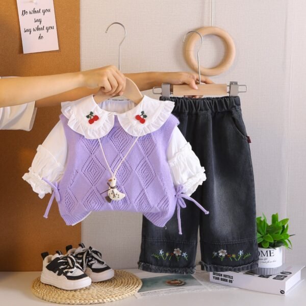 3pcs Set Adorable Girls' Outfit