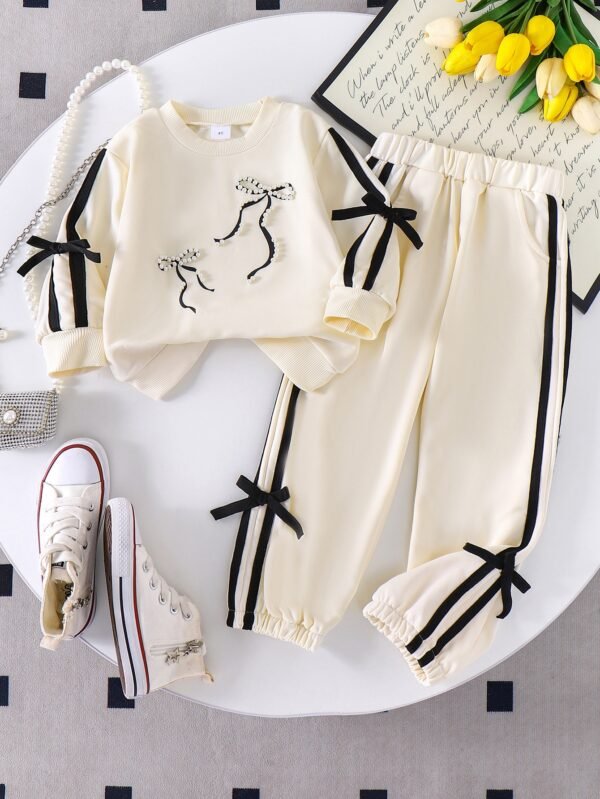 Girls' Bow Accent Suit Set