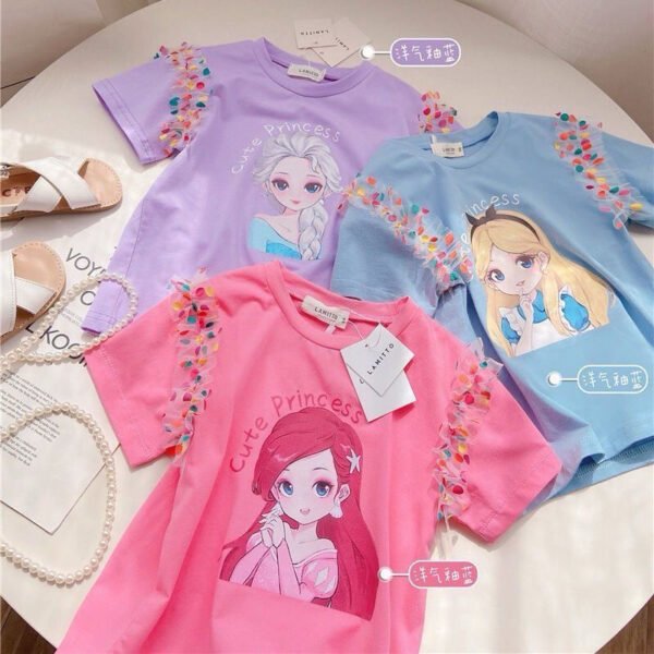 Girls' Cartoon Princess Tees