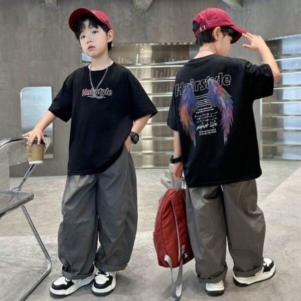 Boys' T-Shirt & Wide Leg Pants Set