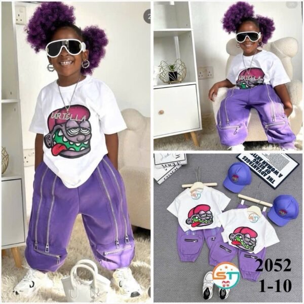 Trendy Kids' "Artella" Outfit Set with Cap