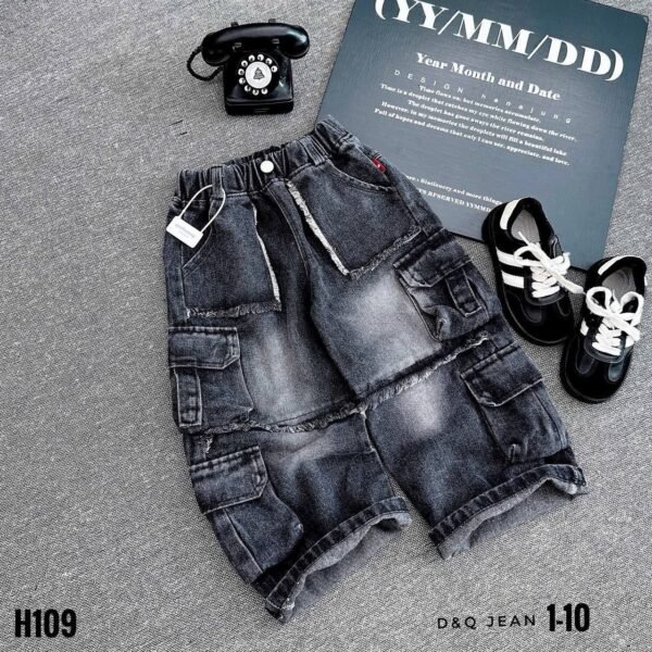 D&Q Jean Cargo trouser - black