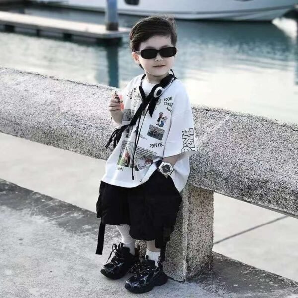 Cartoon cool T-Shirt and Short Set for Kids