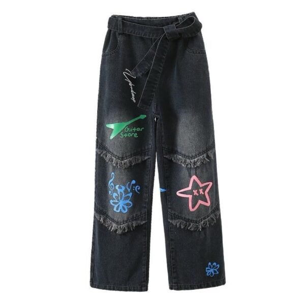 Girls Trendy Wide Leg Jeans