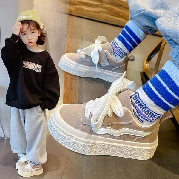 Kids' Fashion Canvas Shoes with Non-Slip Sole