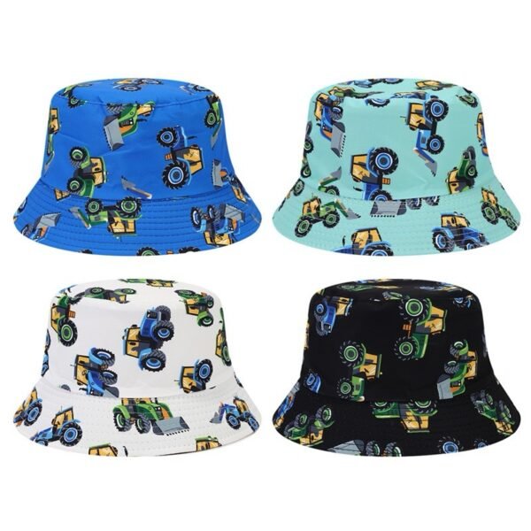 Charming Truck Print Bucket Hats  3-8yrs