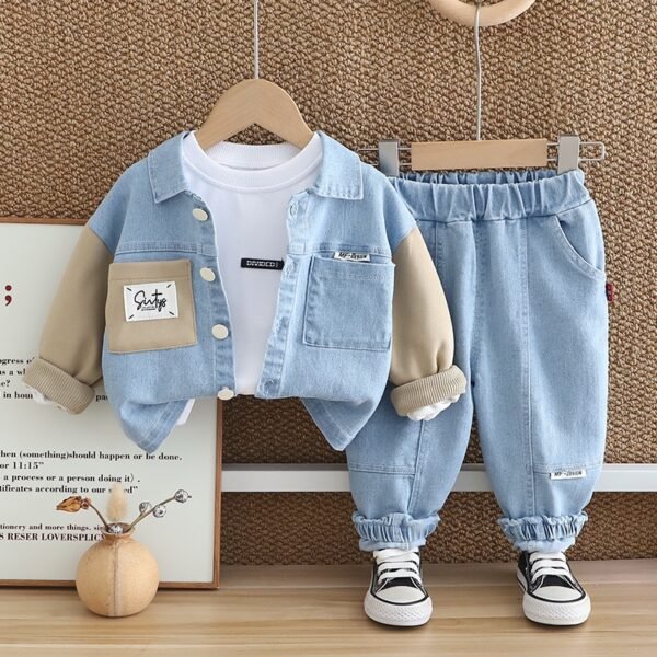 Stylish 3-Piece Denim Outfit for Boys