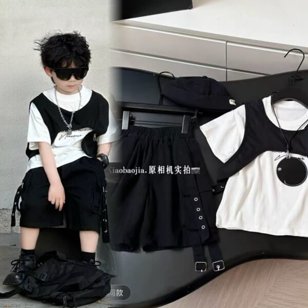 Kids 2-Piece Black & White Outfit
