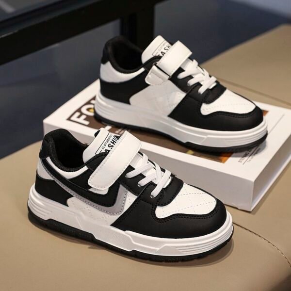 Stylish Black & White Fashion Sneakers