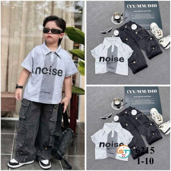 Trendy Kids' Polo Shirt & Cargo Pants Set