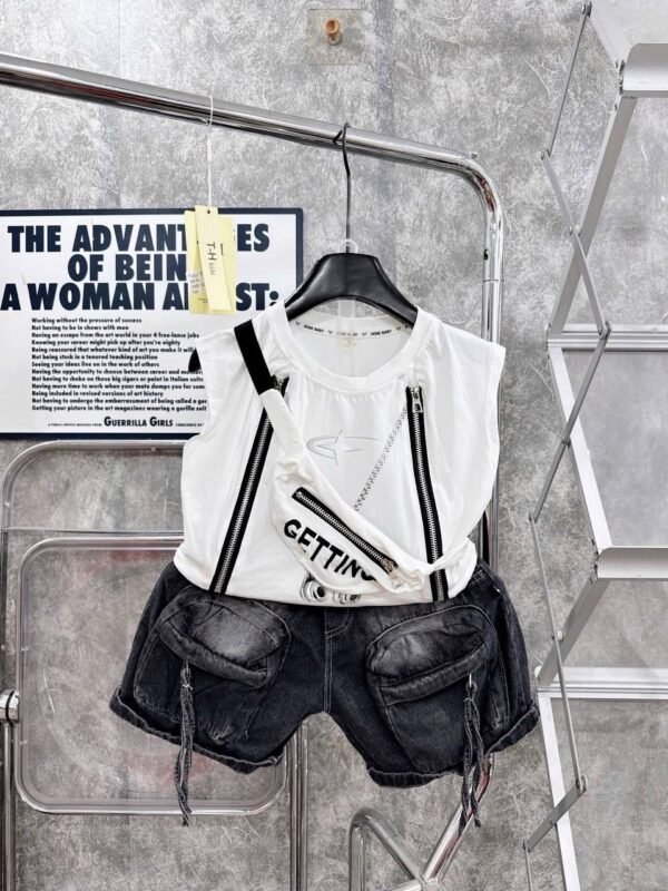 Sleeveless Top and Cargo Shorts