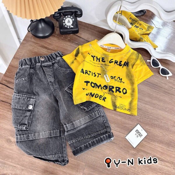 Kids' Clothing Set - Graphic Tee & Cargo Shorts