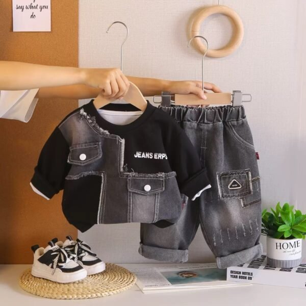 Boy's "Jeans Erps" Patchwork Style & Jeans Set