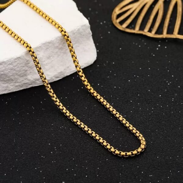 Gold-Tone Rolo Chain Necklace