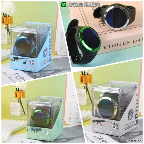 Teenagers New Led Boxed Dolphin Glass Watch