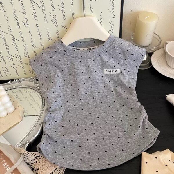 Polka Dot Baby T-Shirt in Gray
