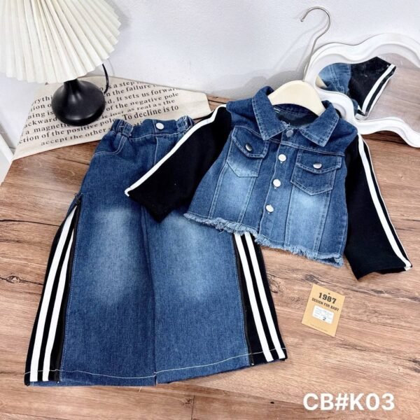 Elegant Denim Ensemble for Girls