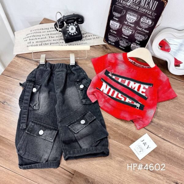 Boys' Urban Edge Cargo & Zipper Tee Set