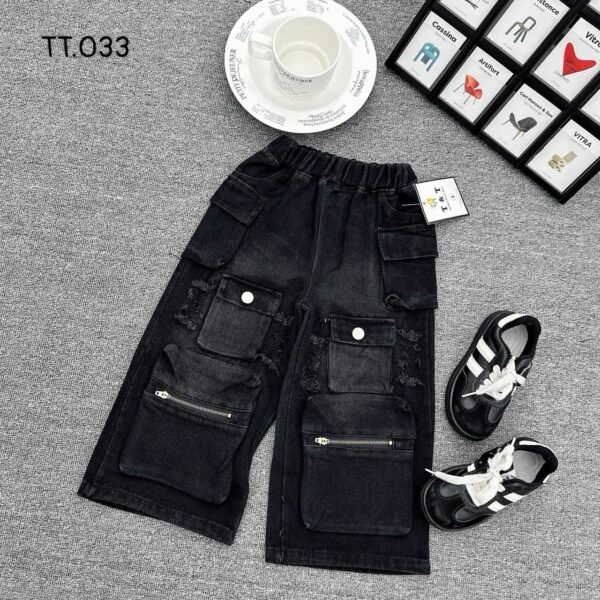 Zipper Cargo Denim