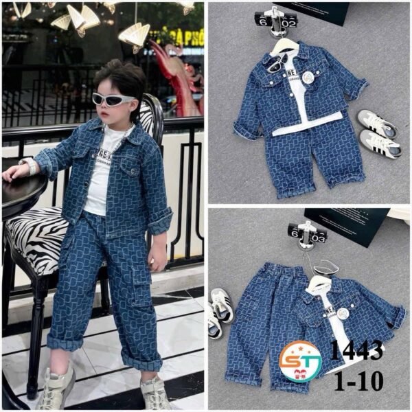 Boys Denim Cargo Set