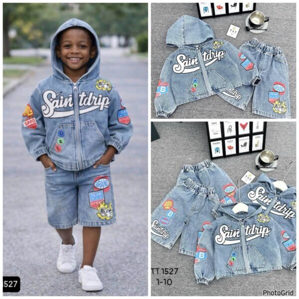 Saint Drip Patch Denim Set