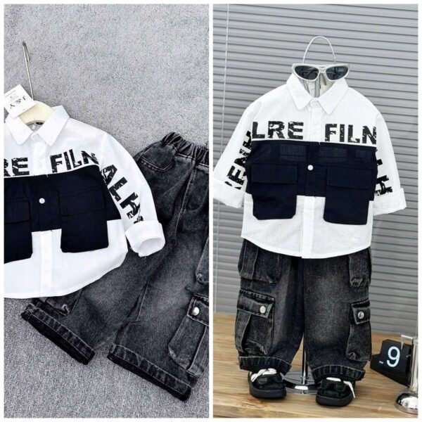Boys FILN Cargo Denim Set