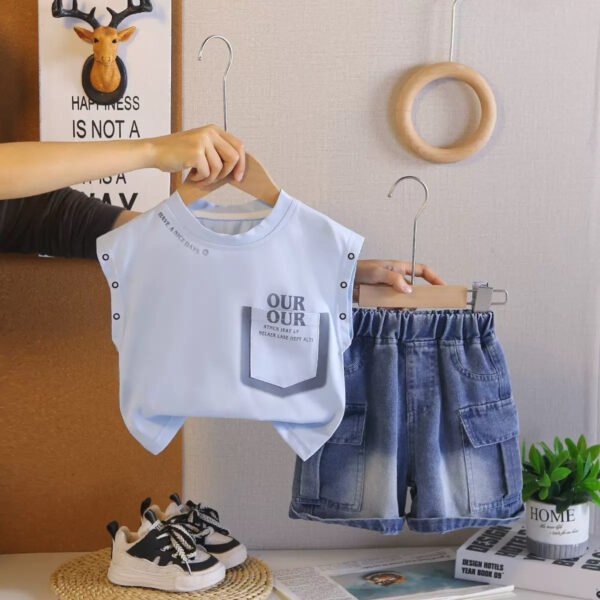 Boy's pocket tank two piece set