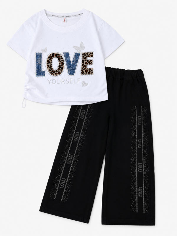 Luxe Graphic Tee & Wide Trouser Duo