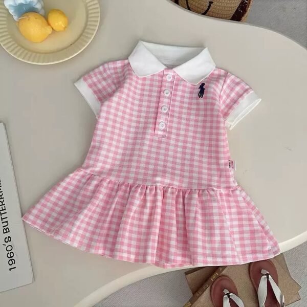 Plaid Children's Clothing Pink and White