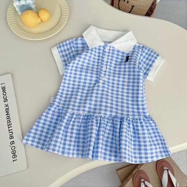 Plaid Children's Clothing Blue and White