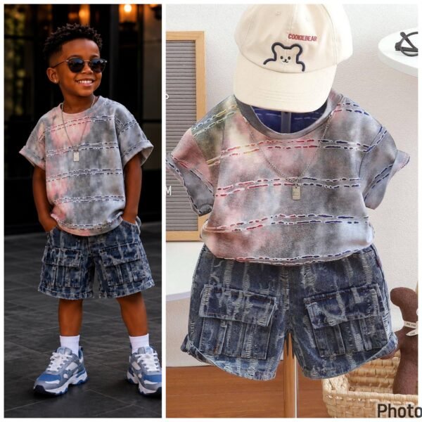 Boys' Short-Sleeve Set 2026 New Style Two-Piece Set