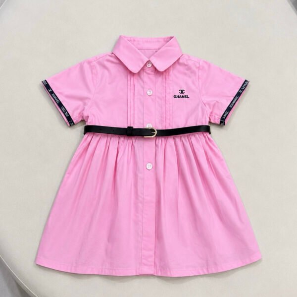 Pink Chanel Luxury Dress with Belt