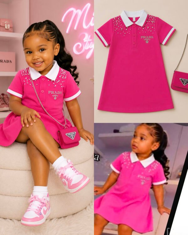 Luxury Pink Rhinestone PRD Girls Dress